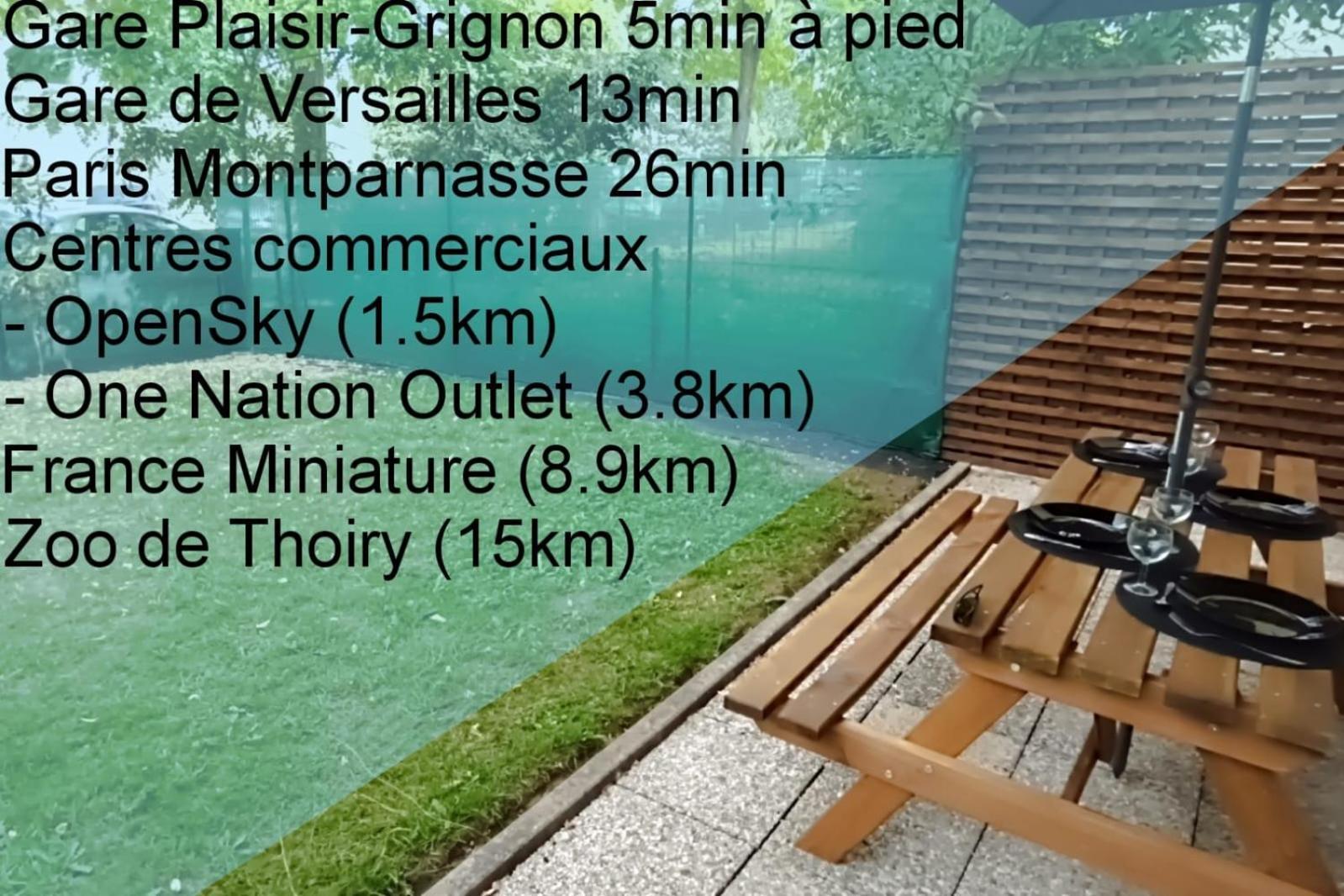 Detente & Jardin By Beds4Wanderlust - Charmant T2 Avec Jardin - Gare Plaisir-Grignon, Versailles 20Km エクステリア 写真